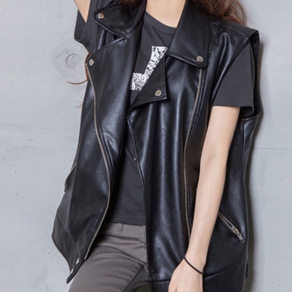 Leather Biker Vest